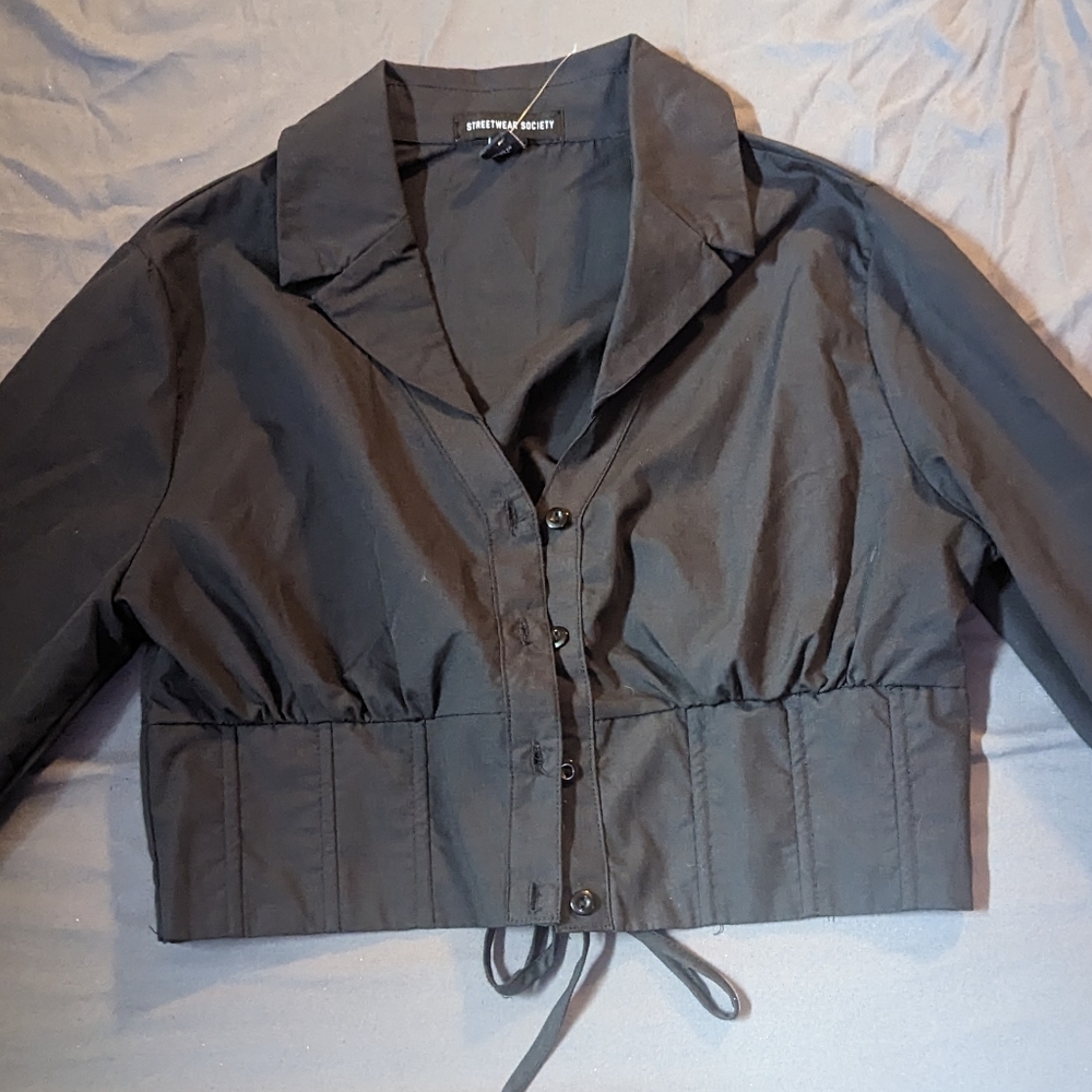 Corset Cropped Blouse, Streetwear Society Small - Picture 1 of 3